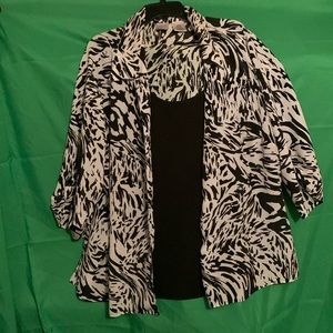 Just My Size 4X Animal print tab sleeve